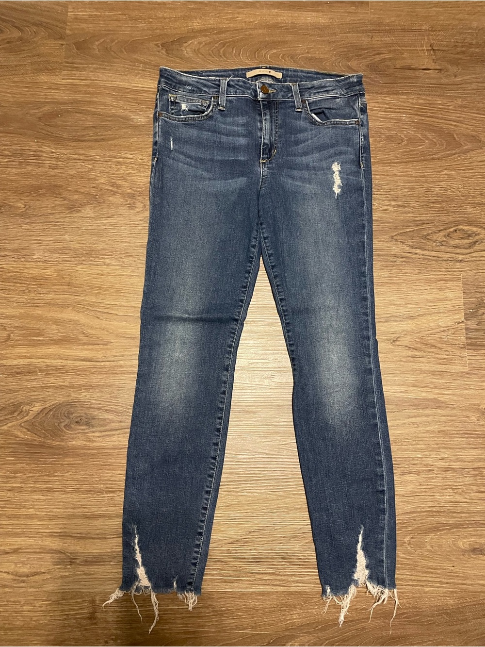 Joe's Jeans Laila Distressed Skinny Jeans - Dark Blue Wash
